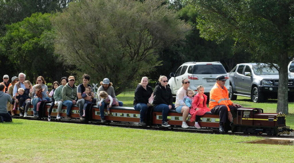 Miniature train ride at Penwood Railway