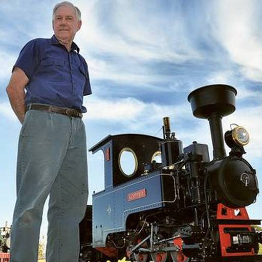 Les Irwin founder of Penwood Railroad